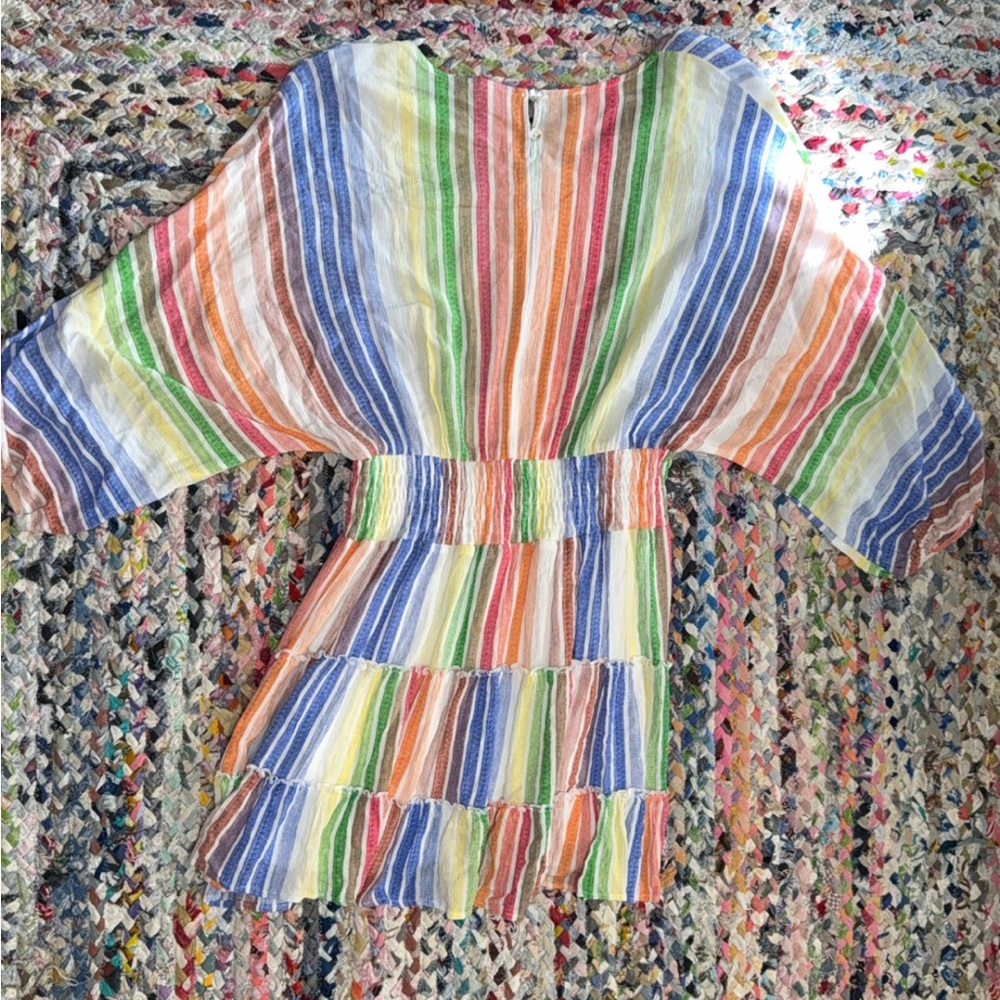 Colorful Striped Tunic Dress - Picture 3 of 4